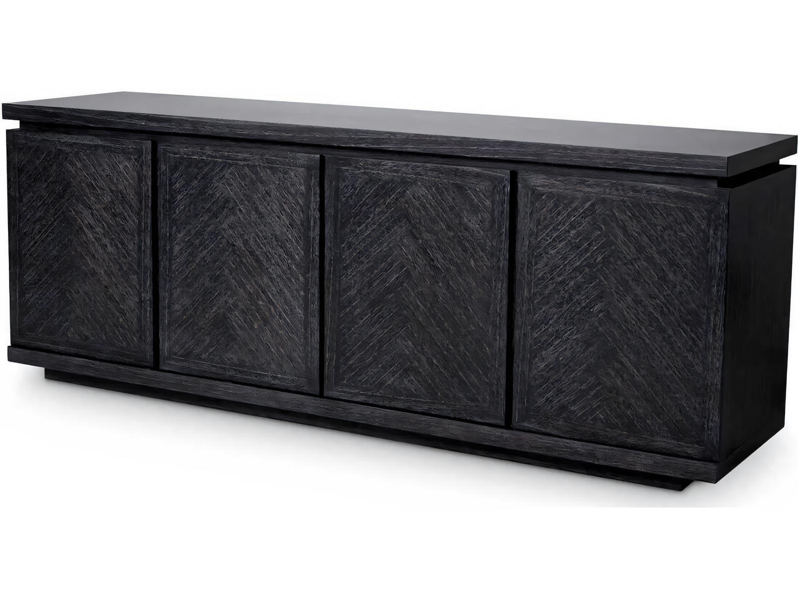 Bowen Charcoal Grey Oak Veneer Dresser with Herringbone Pattern