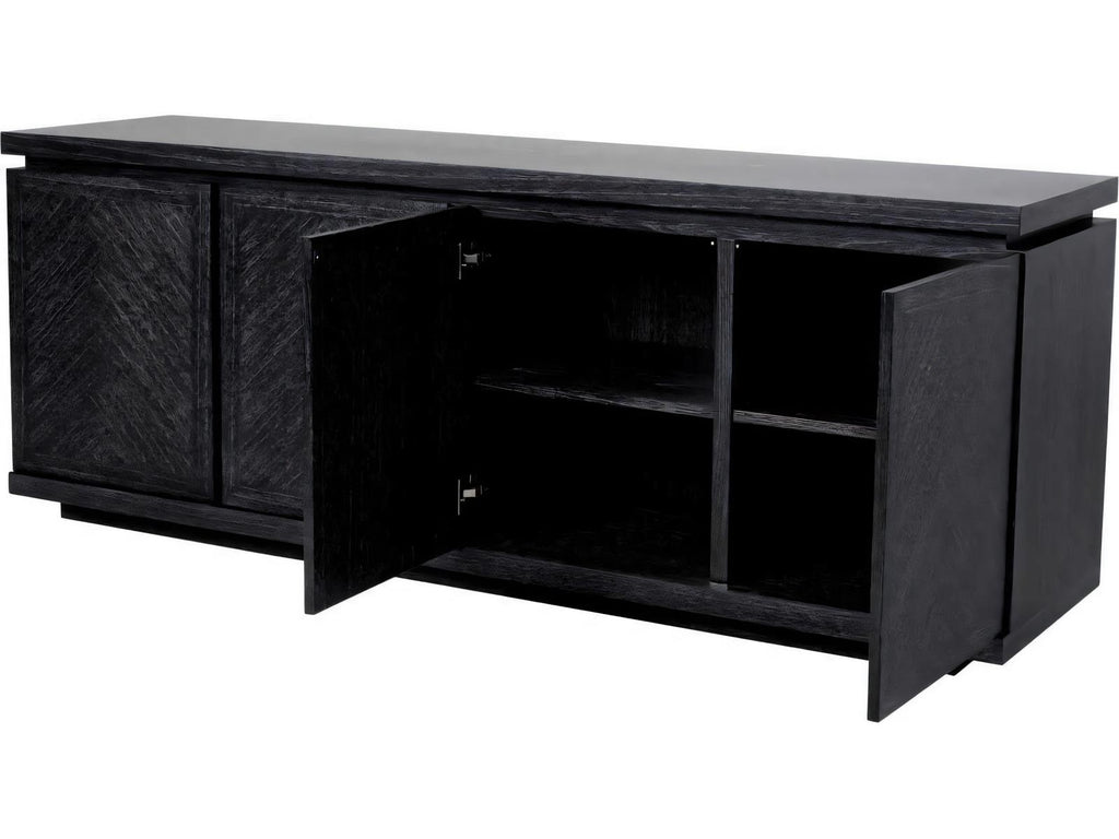Bowen Charcoal Grey Oak Veneer Dresser with Herringbone Pattern