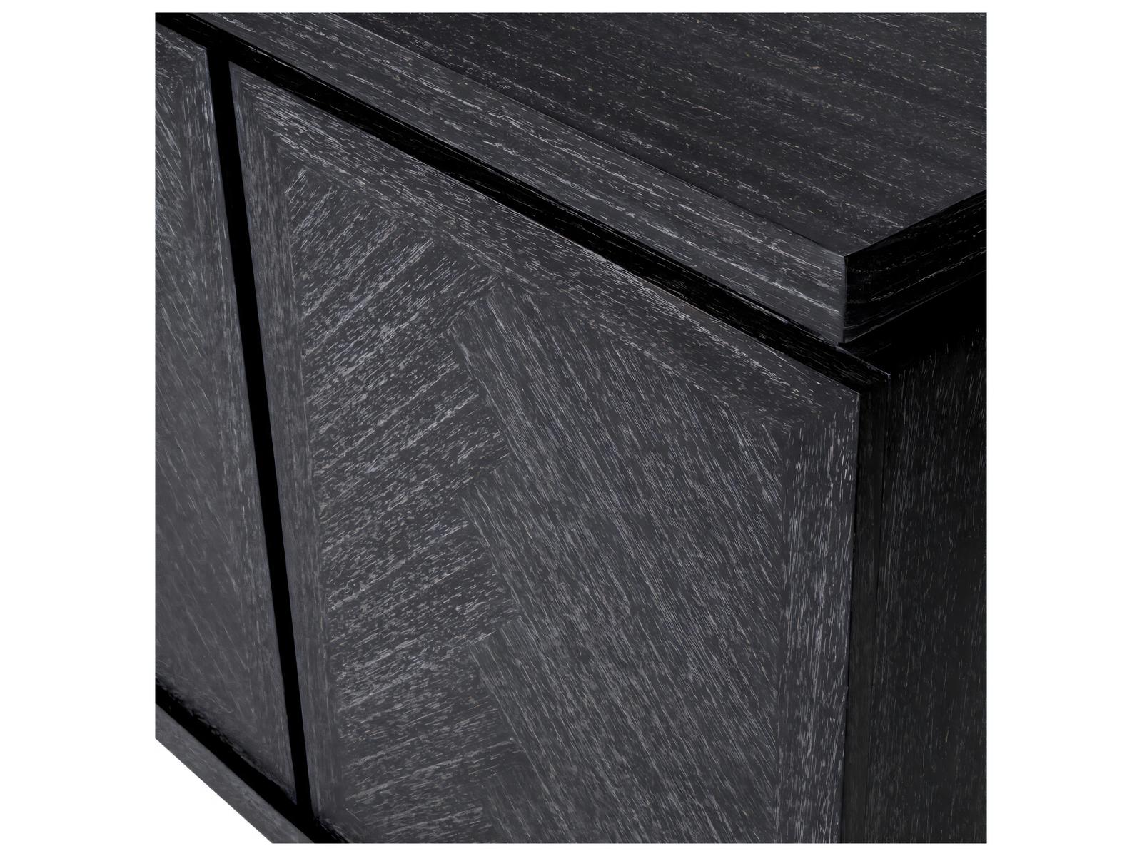 Bowen Charcoal Grey Oak Veneer Dresser with Herringbone Pattern