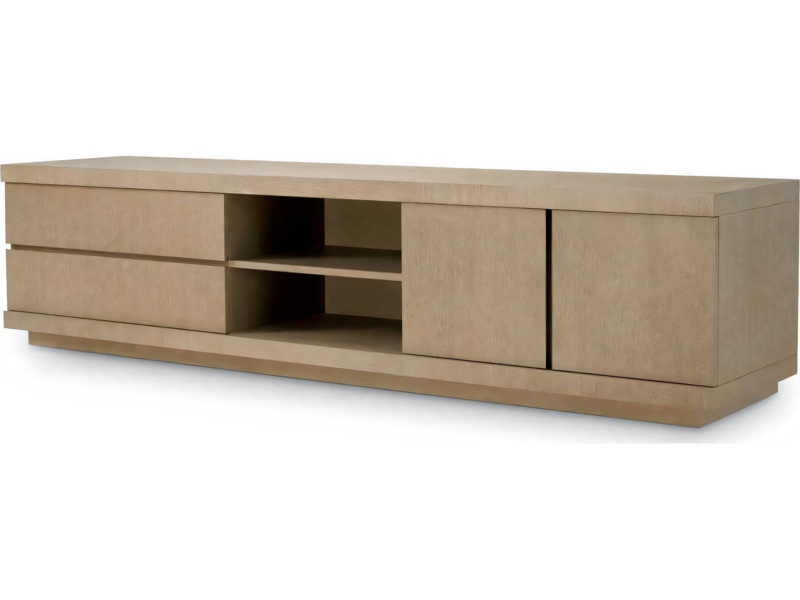 Crosby Washed Oak Veneer TV Cabinet Urban Modern Media Console