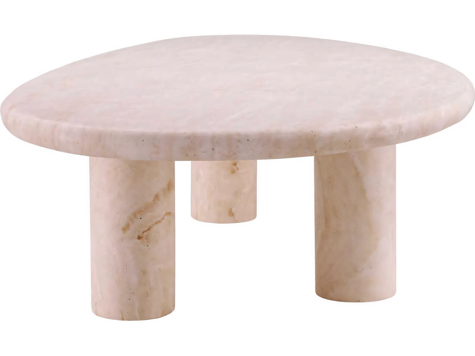 Prelude Free-Form Travertine Coffee Table