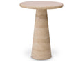 Adriana Large Travertine Round Side Table
