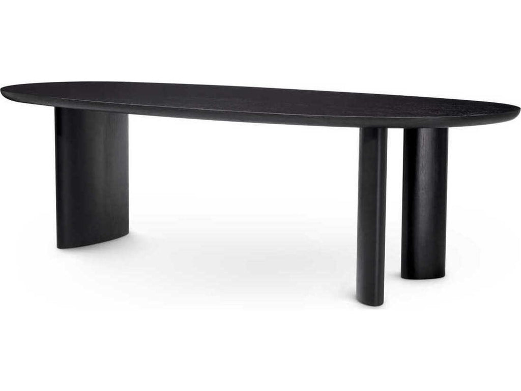 Lindner Oval Dining Table in Black Veneer