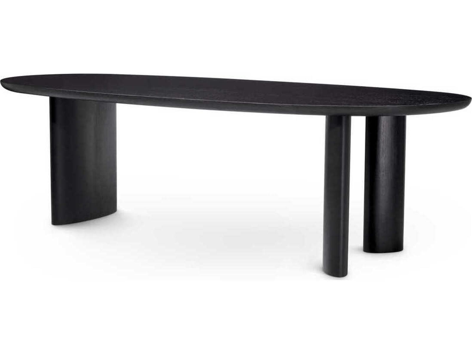 Lindner Oval Dining Table in Black Veneer