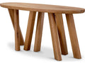 Bayshore Oak Wood Console Table with Forest-Inspired Legs