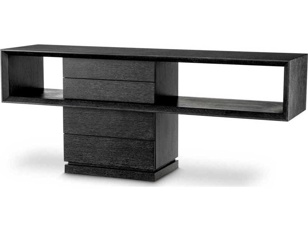 Mantua Charcoal Grey Oak Veneer Console Table