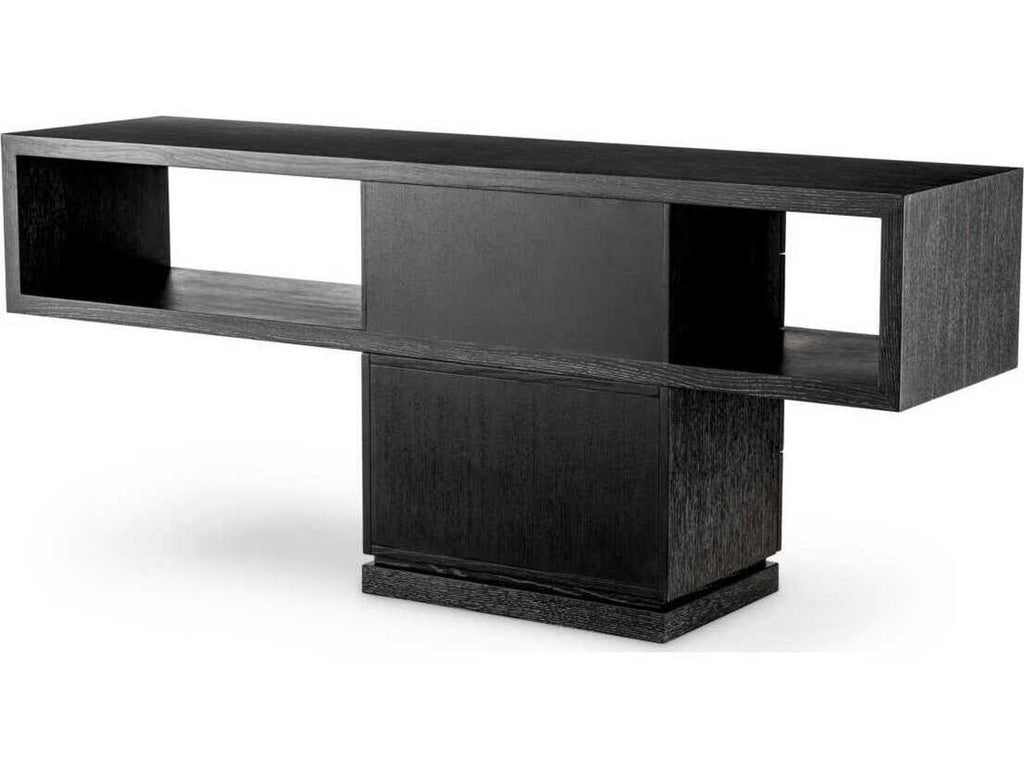Mantua Charcoal Grey Oak Veneer Console Table