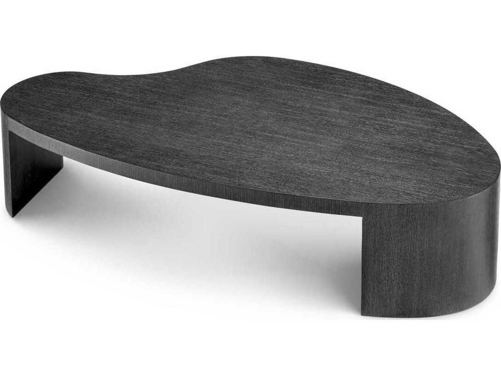Ancona Organic Shape Coffee Table in Charcoal Grey Oak Veneer