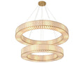 Eichholtz 18-Light Monari Chandelier in Antique Brass with Handmade Glass