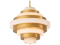 Eichholtz Lazzari 12-Light Tiered Chandelier in Antique Brass and Alabaster