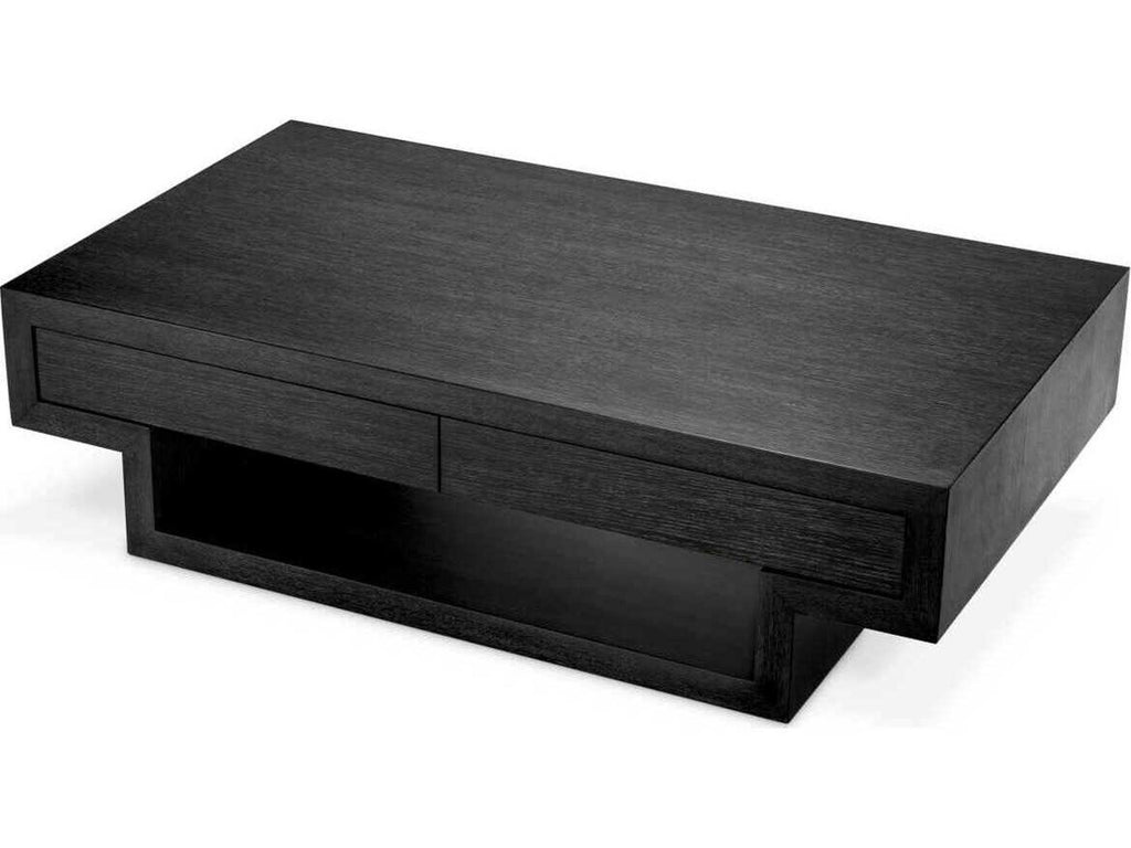 Rialto Rectangle Coffee Table in Charcoal Grey Oak Veneer