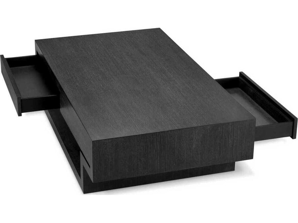 Rialto Rectangle Coffee Table in Charcoal Grey Oak Veneer