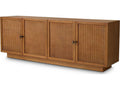 Borchard Caramel Oak Veneer Dresser with Rattan Panels