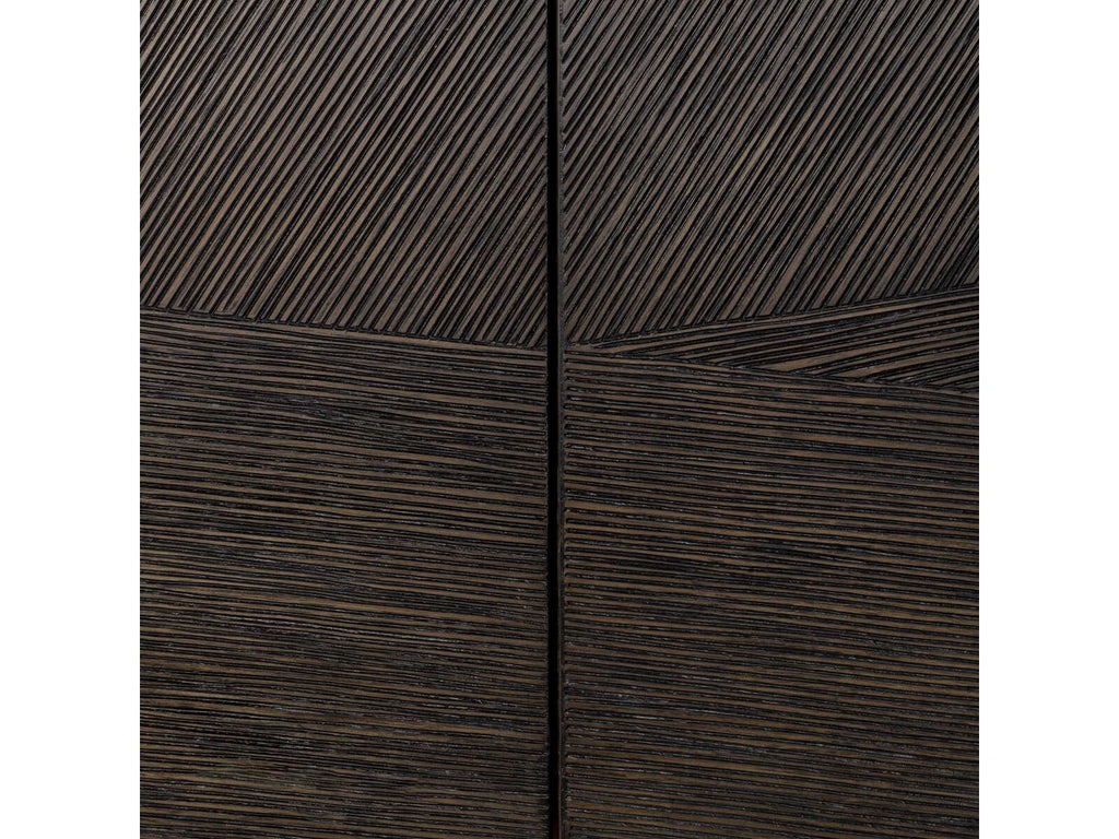 San Martin TV Cabinet in Mocha Oak Veneer with Bronze Finish
