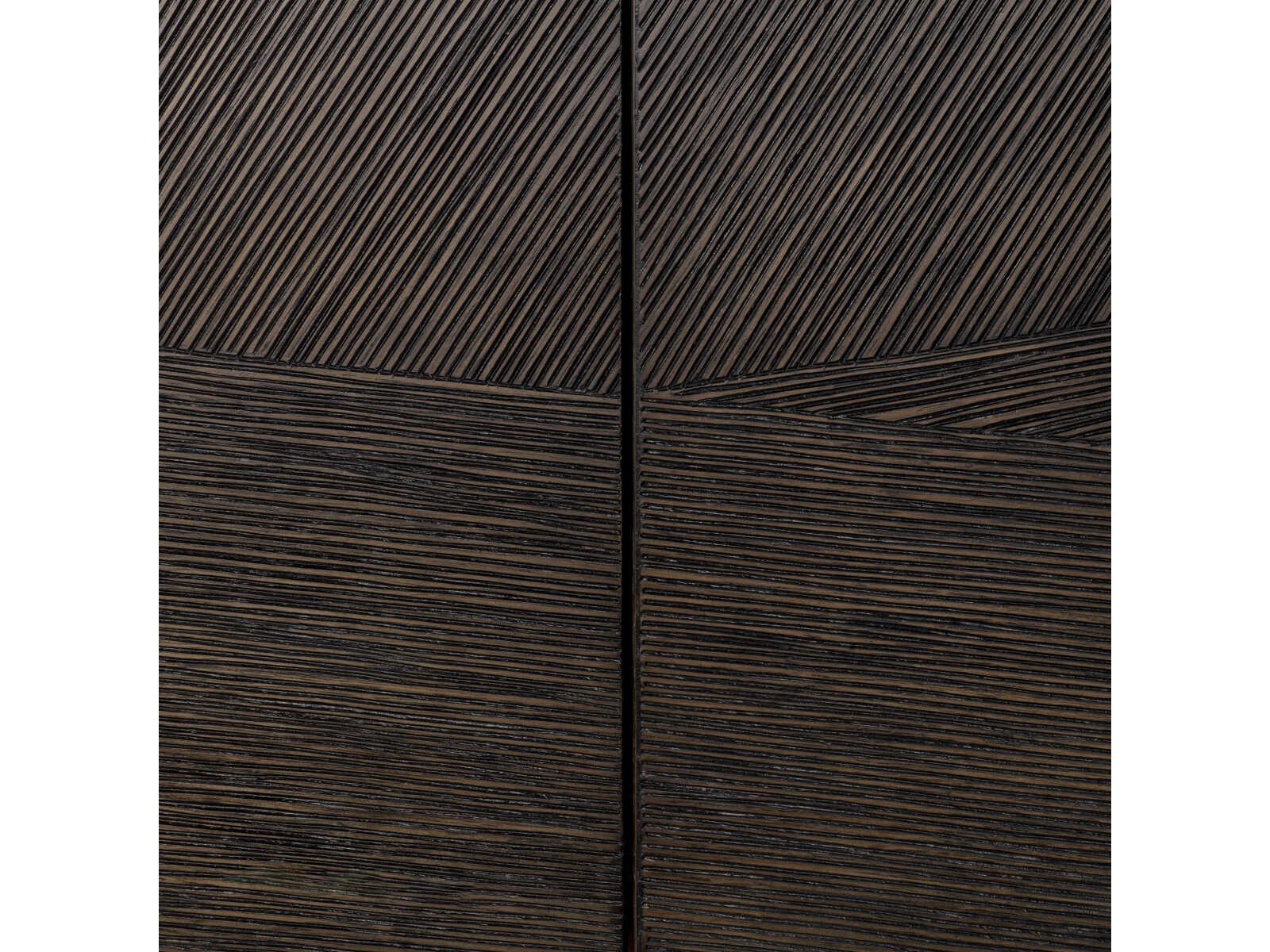 San Martin TV Cabinet in Mocha Oak Veneer with Bronze Finish