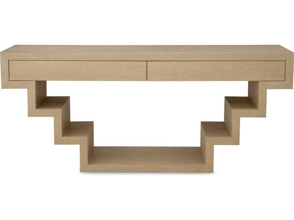 Rialto Washed Oak Veneer Console Table Modern
