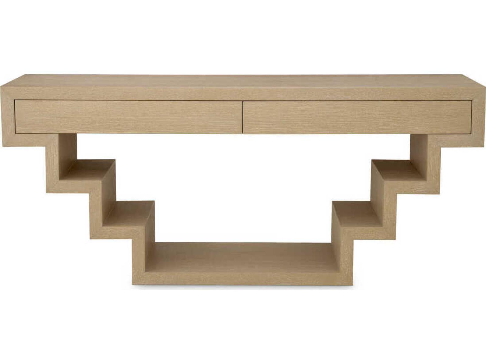Rialto Washed Oak Veneer Console Table Modern