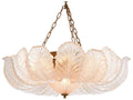 Eichholtz Cabrillo 7-Light Textured Glass Chandelier in Antique Brass Finish