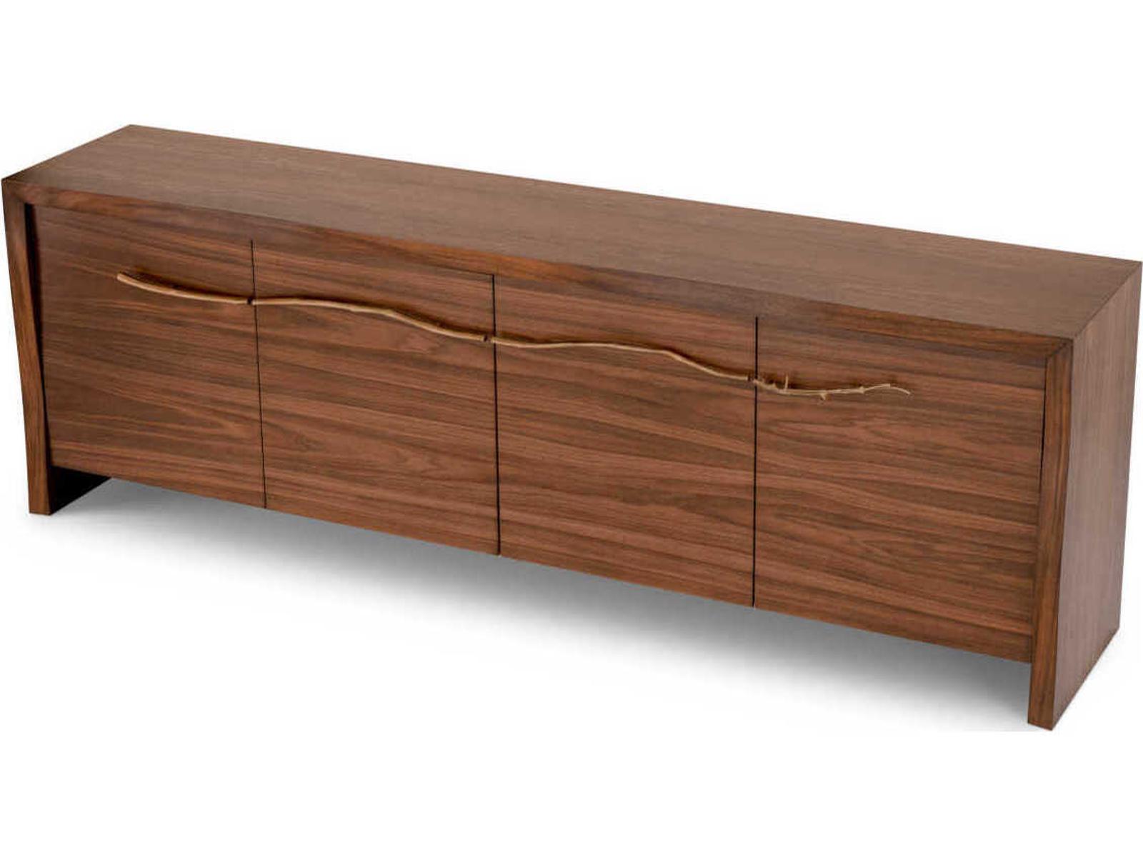 Charford 4-Door Dresser in Walnut Veneer with Medium Bronze Finish