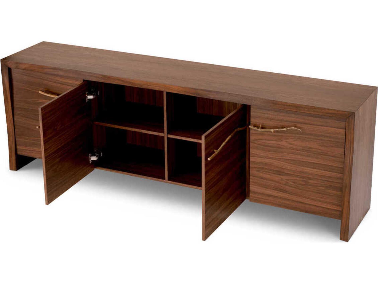 Charford 4-Door Dresser in Walnut Veneer with Medium Bronze Finish