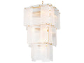 Eichholtz Giardano 15-Light Chandelier with Clear and Frosted Glass in Antique Brass