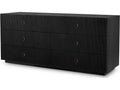 Dimitrios Drawer Chest in Charcoal Grey Oak Veneer with Bronze Accents