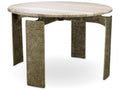 Ethnicraft Dining Table Bodega Round Antique Brass Finish