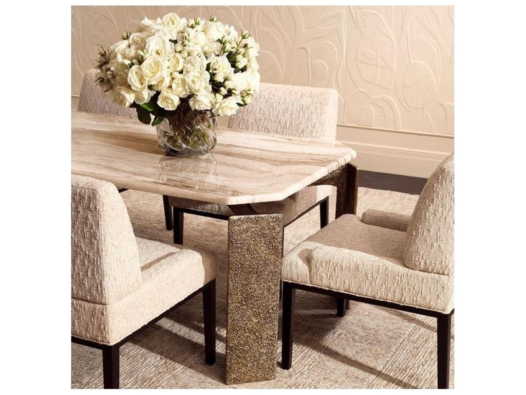 Ethnicraft Dining Table Bodega Rectangular Antique Brass Finish