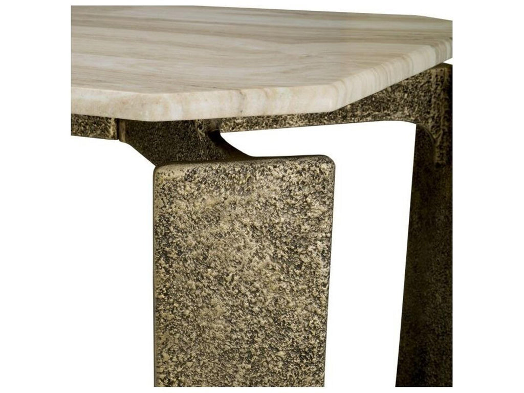 Ethnicraft Dining Table Bodega Rectangular Antique Brass Finish