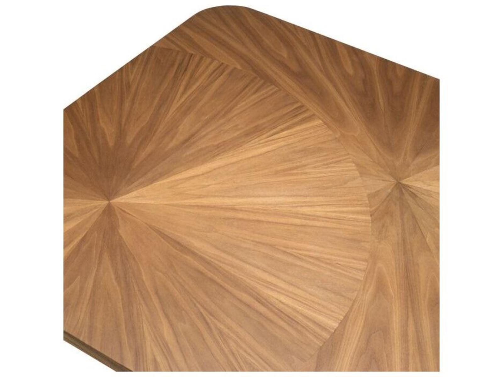 Ethnicraft Dining Table Rucello Light Walnut Veneer Bronze Finish