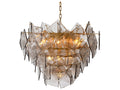 Eichholtz Biltmore 10-Light Chandelier in Antique Brass and Smoke Glass