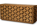 Rubicon 71-Inch Oak Wood Veneer Sideboard with Inlay Pattern
