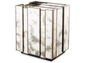 Ethnicraft Nightstand Nottingham Left Antique Mirror Glass Brushed Brass Finish