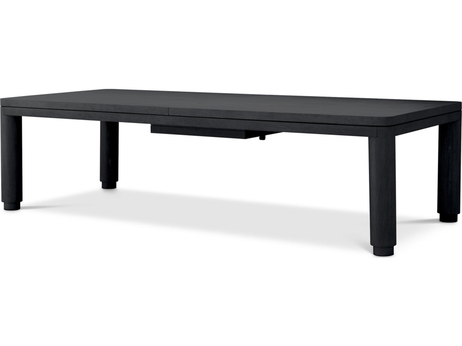 Atelier L Extendable Rectangular Dining Table in Charcoal Grey Oak Veneer