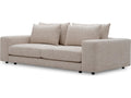 Lounge Club 4-Seat Nuoro Greige Gray Upholstered Sofa