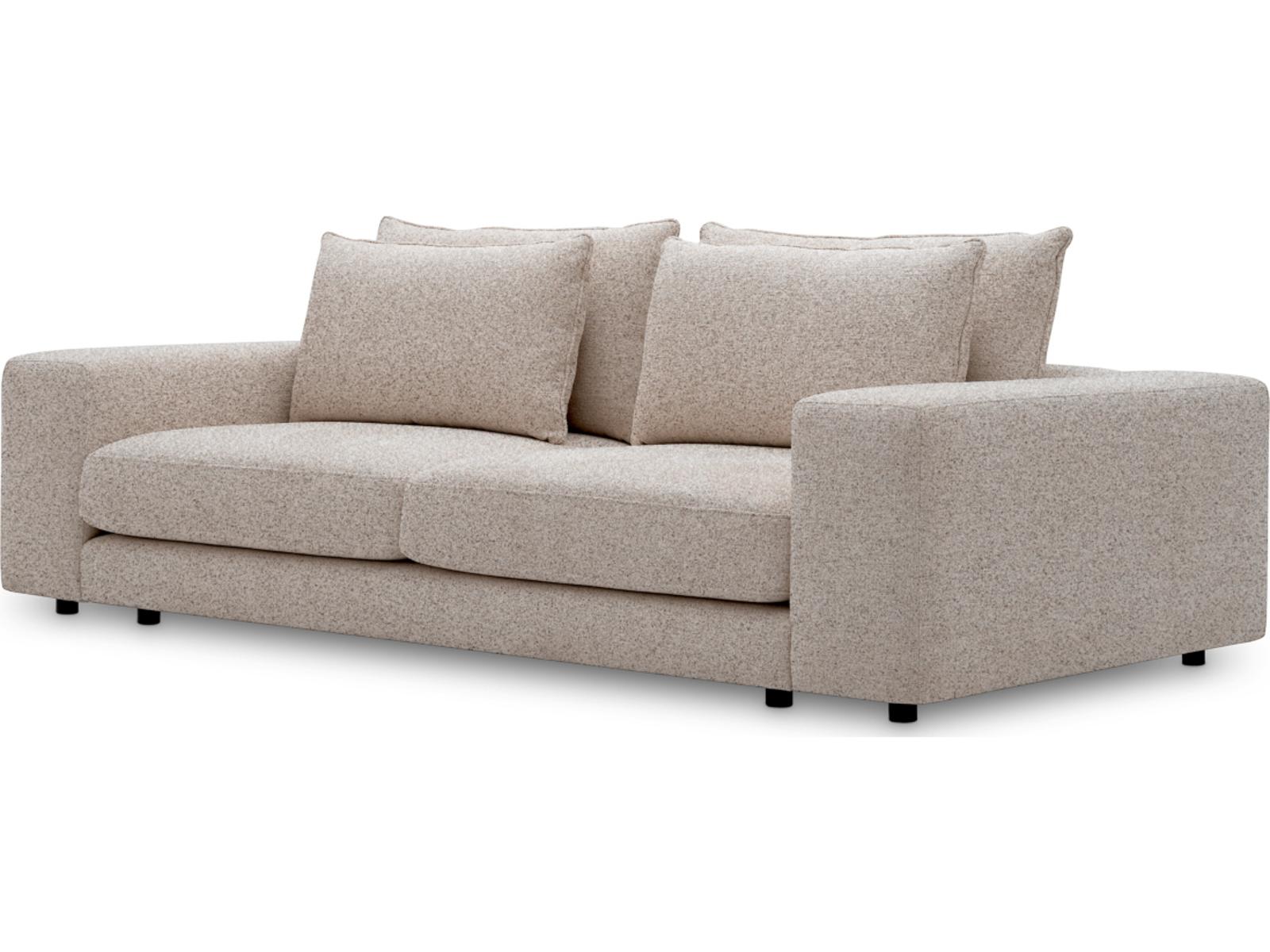 Lounge Club 4-Seat Nuoro Greige Gray Upholstered Sofa