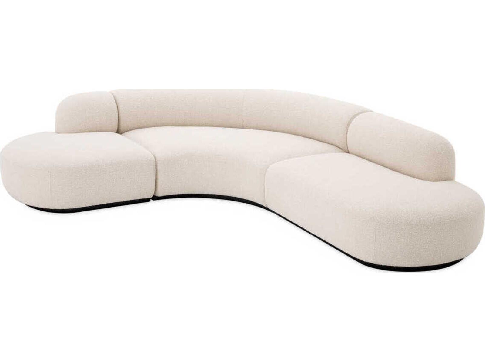 Bjorn Boucle Cream Upholstered Modular Sectional Sofa