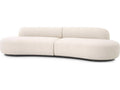 Bj?rn S 3-Seat Boucl�� Cream Sofa with Black Base