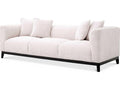 Corso 3-Seat Upholstered Sofa in Lyssa Off-White Fabric with Black Base