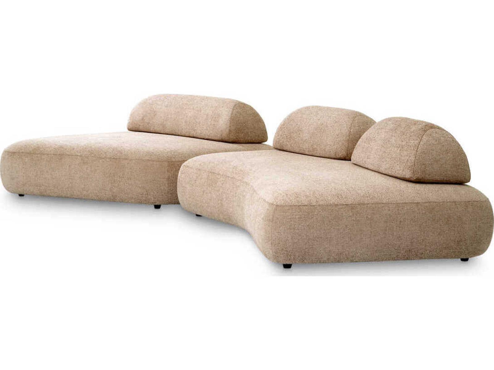 Residenza Lyssa Sand Black Feet Beige Upholstered Modular
