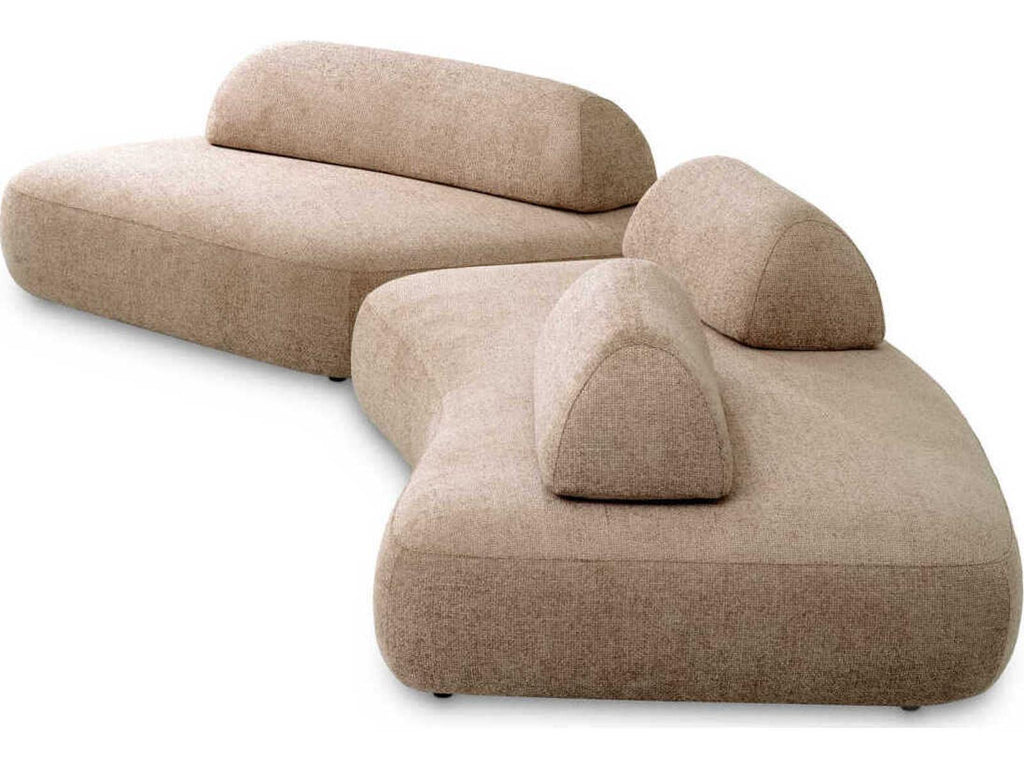 Residenza Lyssa Sand Black Feet Beige Upholstered Modular
