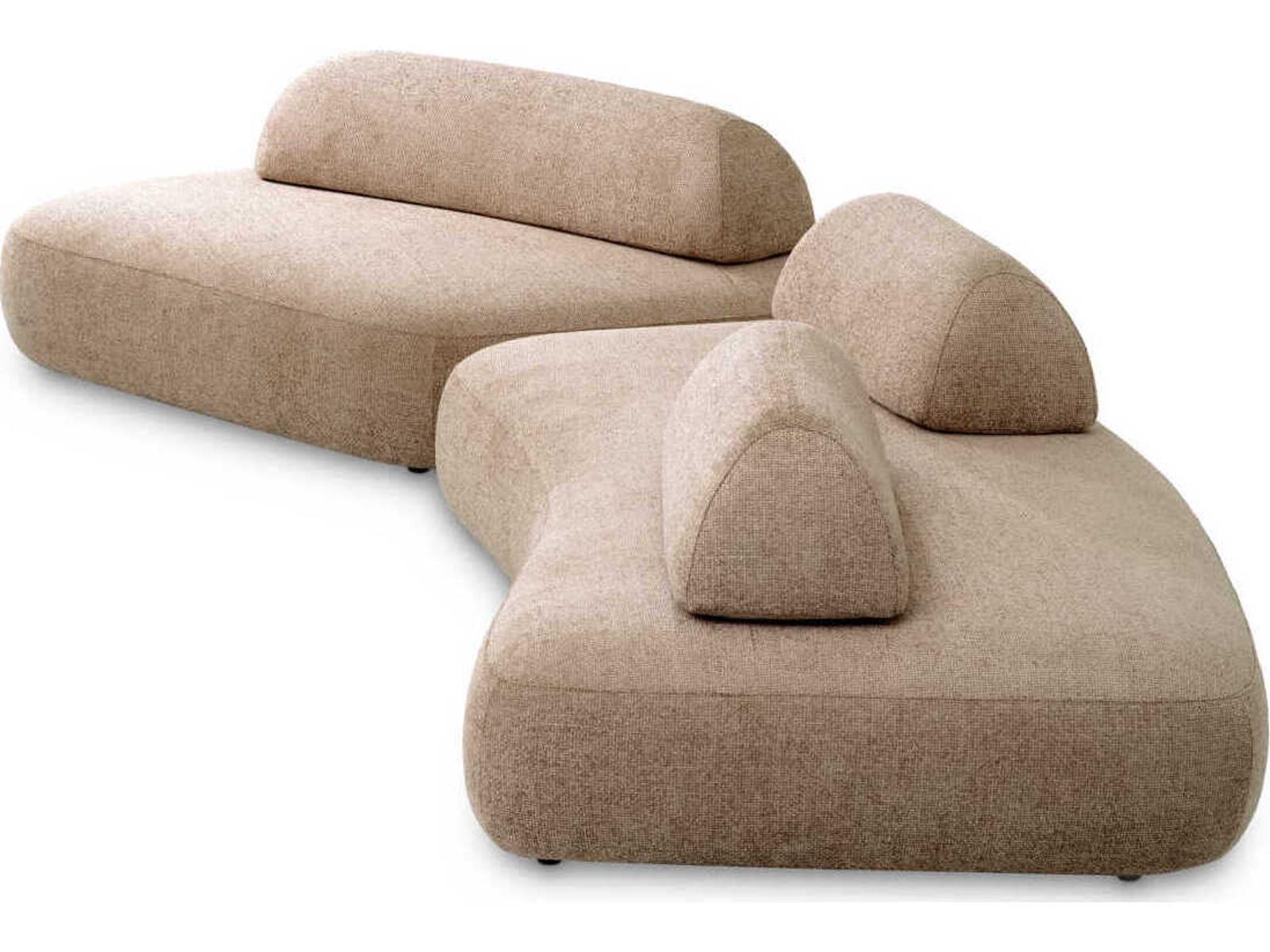 Residenza Lyssa Sand Black Feet Beige Upholstered Modular
