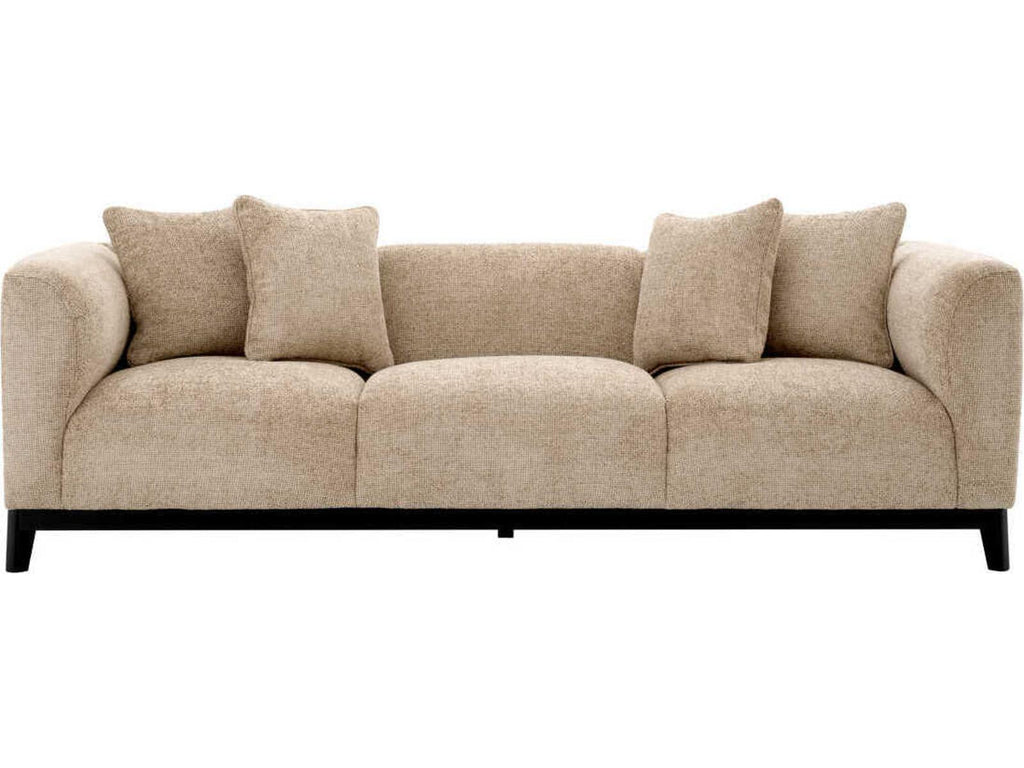 Corso 3-Seat Upholstered Sofa Lyssa Sand with Black Base