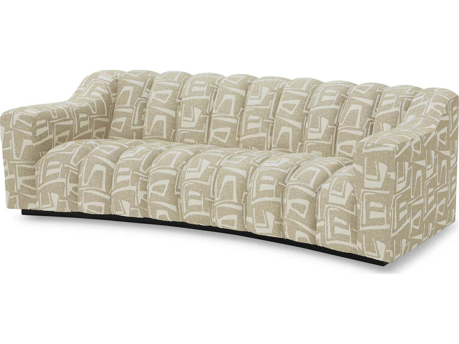 Kelly S 3-Seat Sofa in Davenport Light Grey Polyester Blend