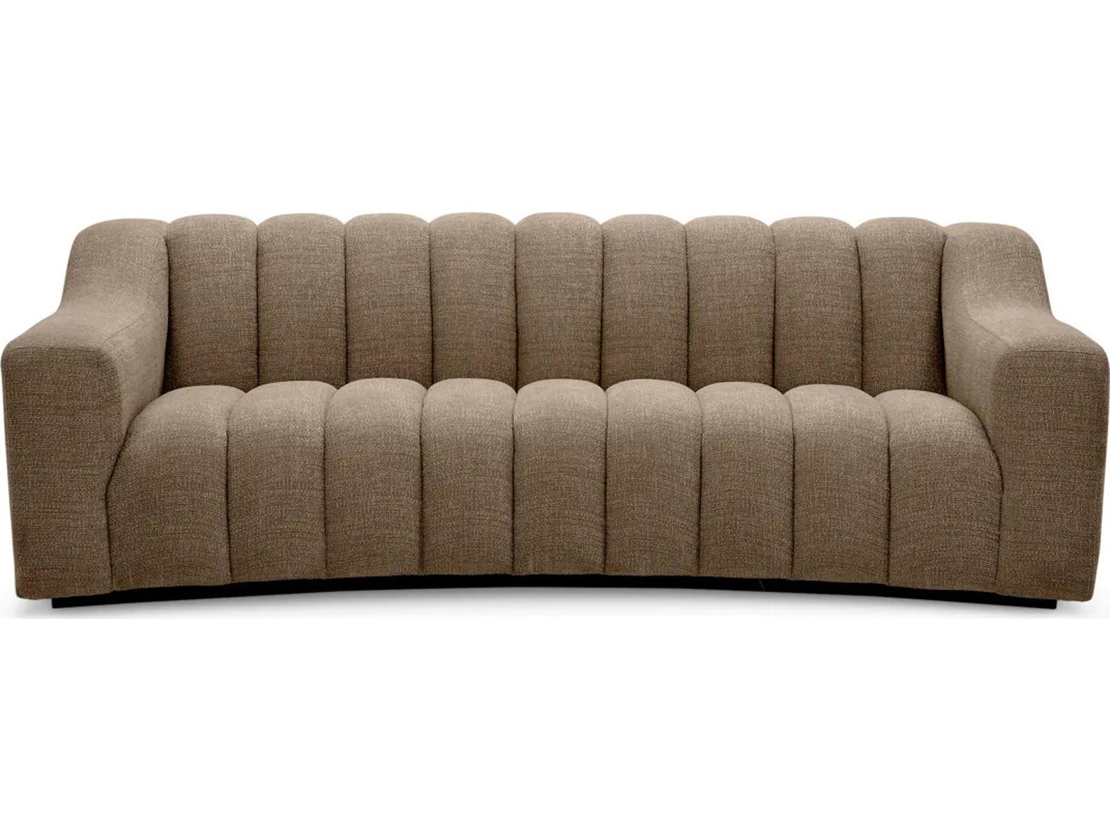 Kelly S 3-Seat Sofa in Stratfort Warm Grey Fabric