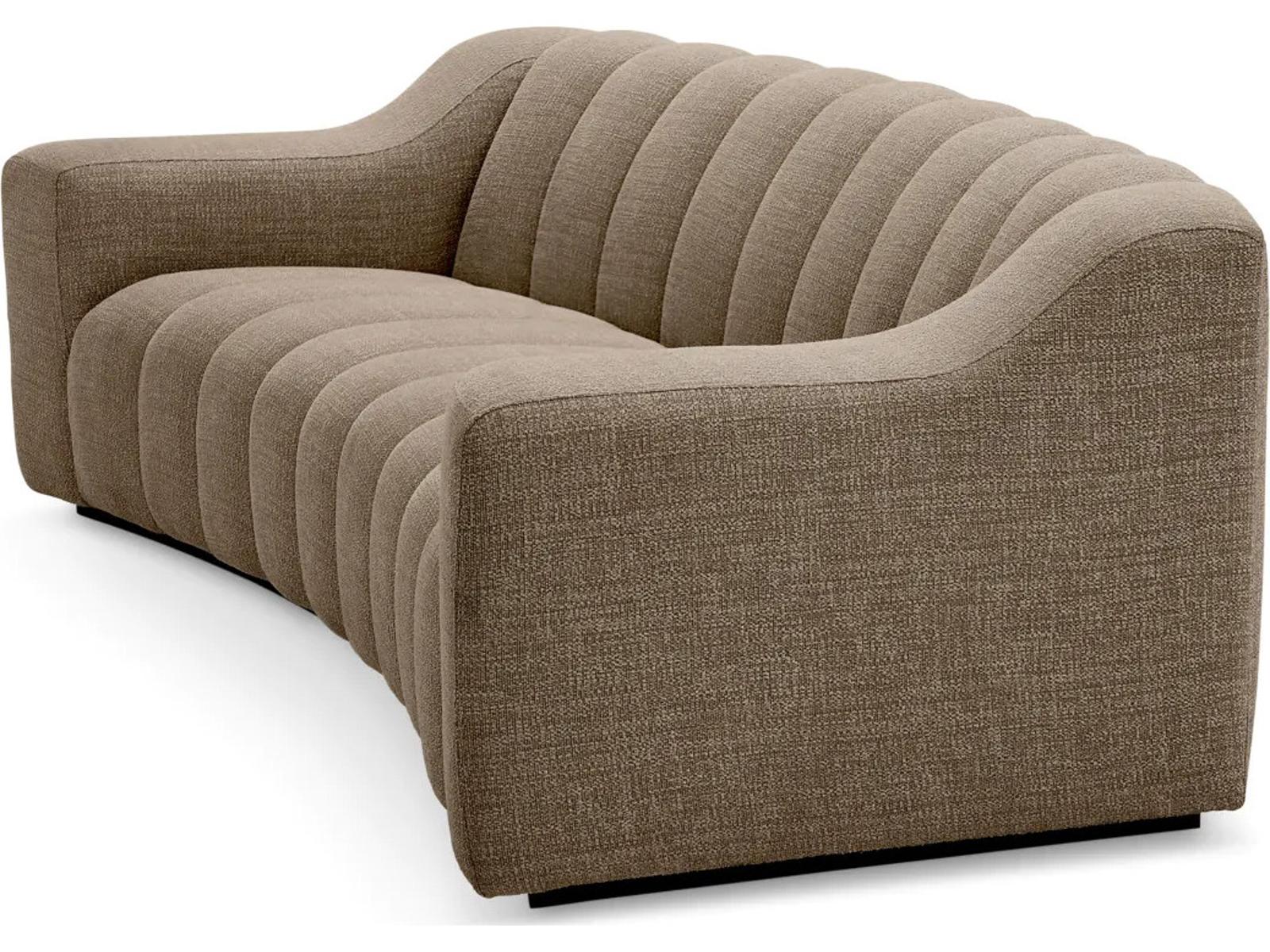 Kelly S 3-Seat Sofa in Stratfort Warm Grey Fabric