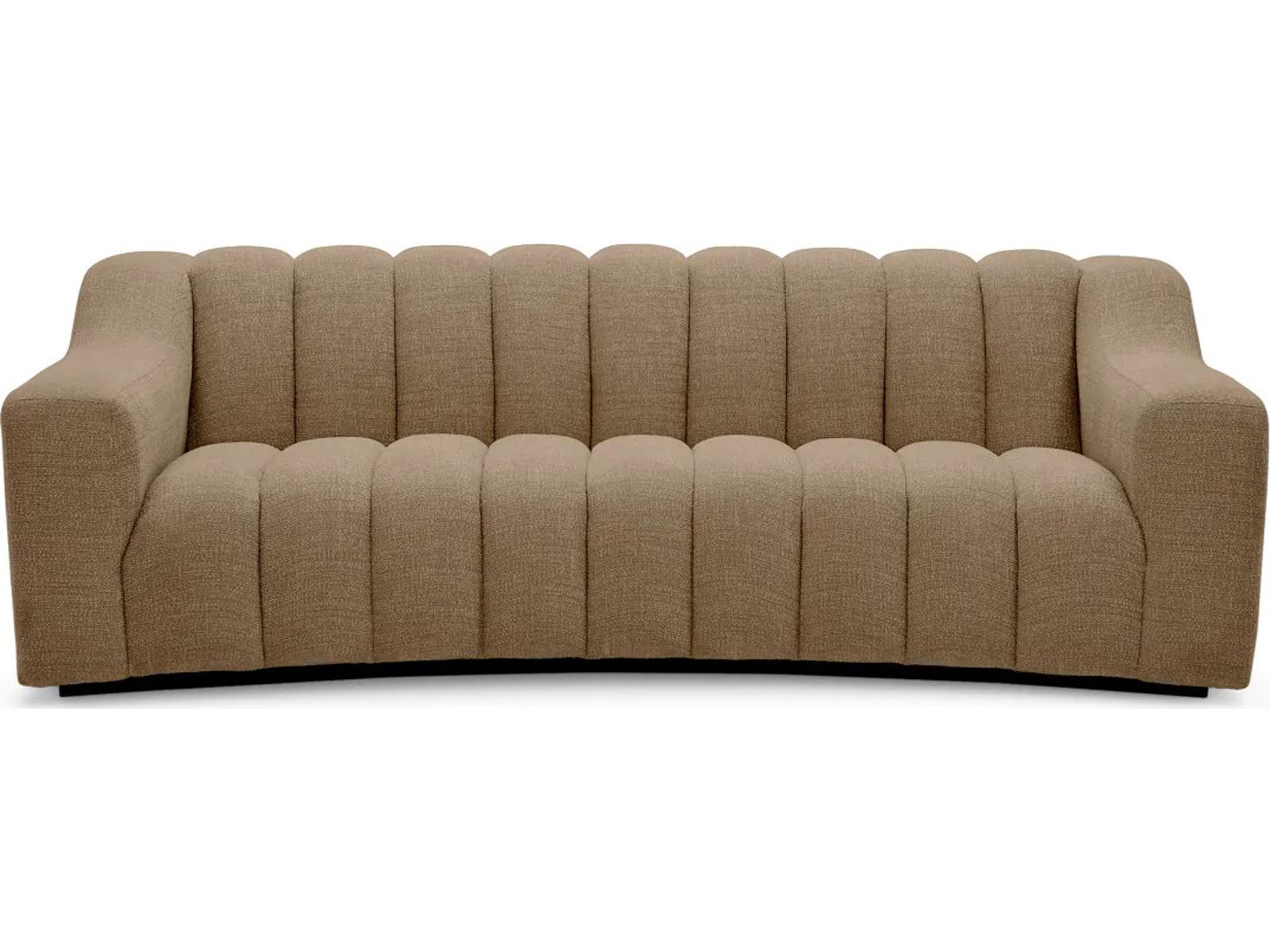 Kelly S 3-Seat Sofa in Stratfort Brown Fabric