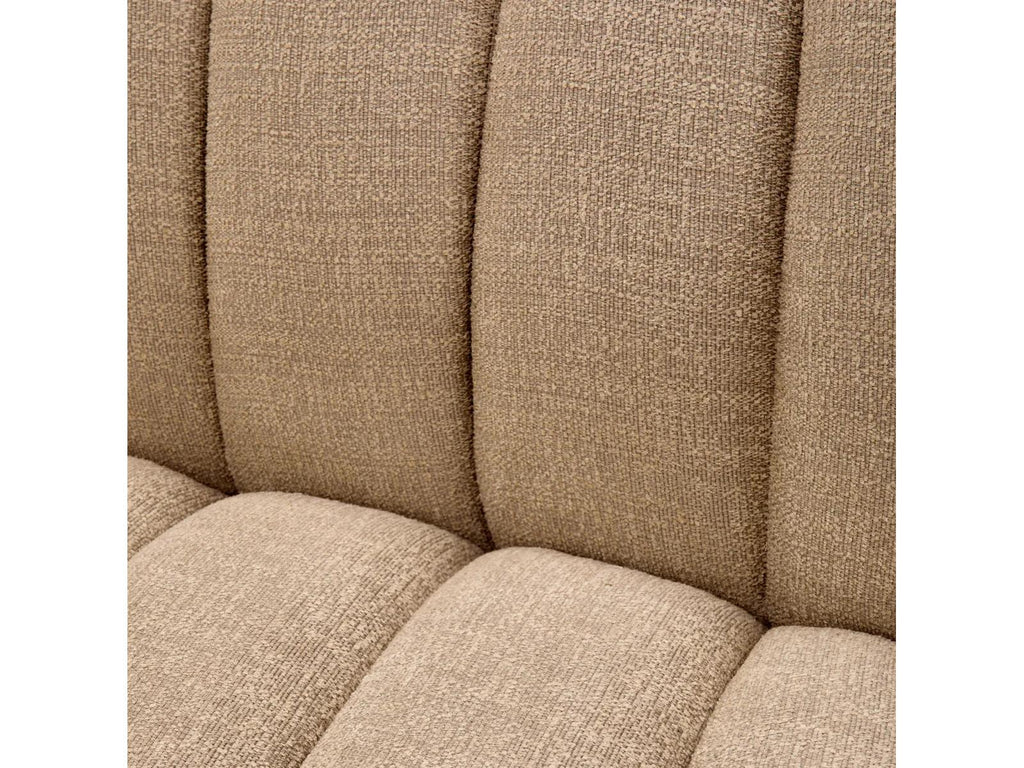 Kelly S 3-Seat Sofa in Stratfort Sand with Black Base
