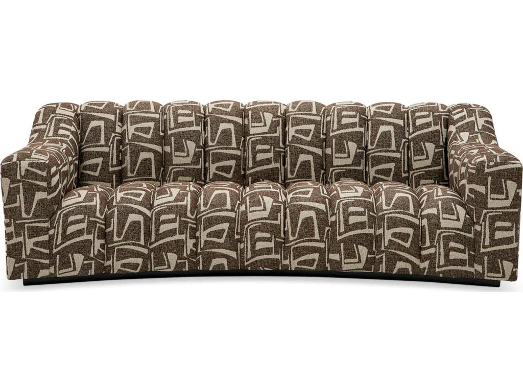 Kelly S 3-Seat Davenport Dark Brown Fabric Sofa