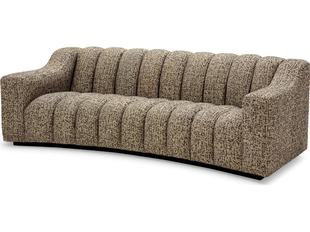 Kelly S 3-Seat Montclair Dark Brown Fabric Sofa